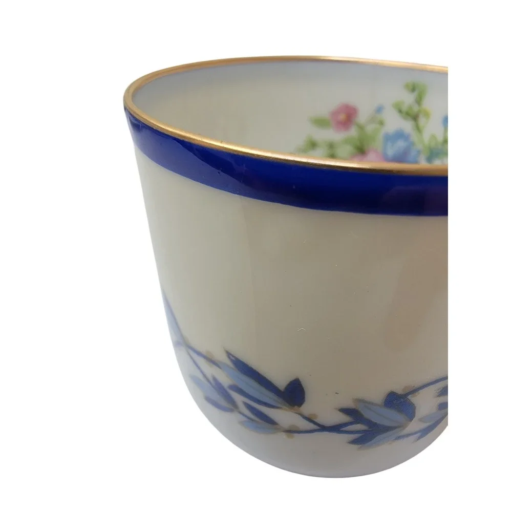 Charles Ahrenfeldt France Antique Limoges Demitasse Cup Saucer Set for Two c1900